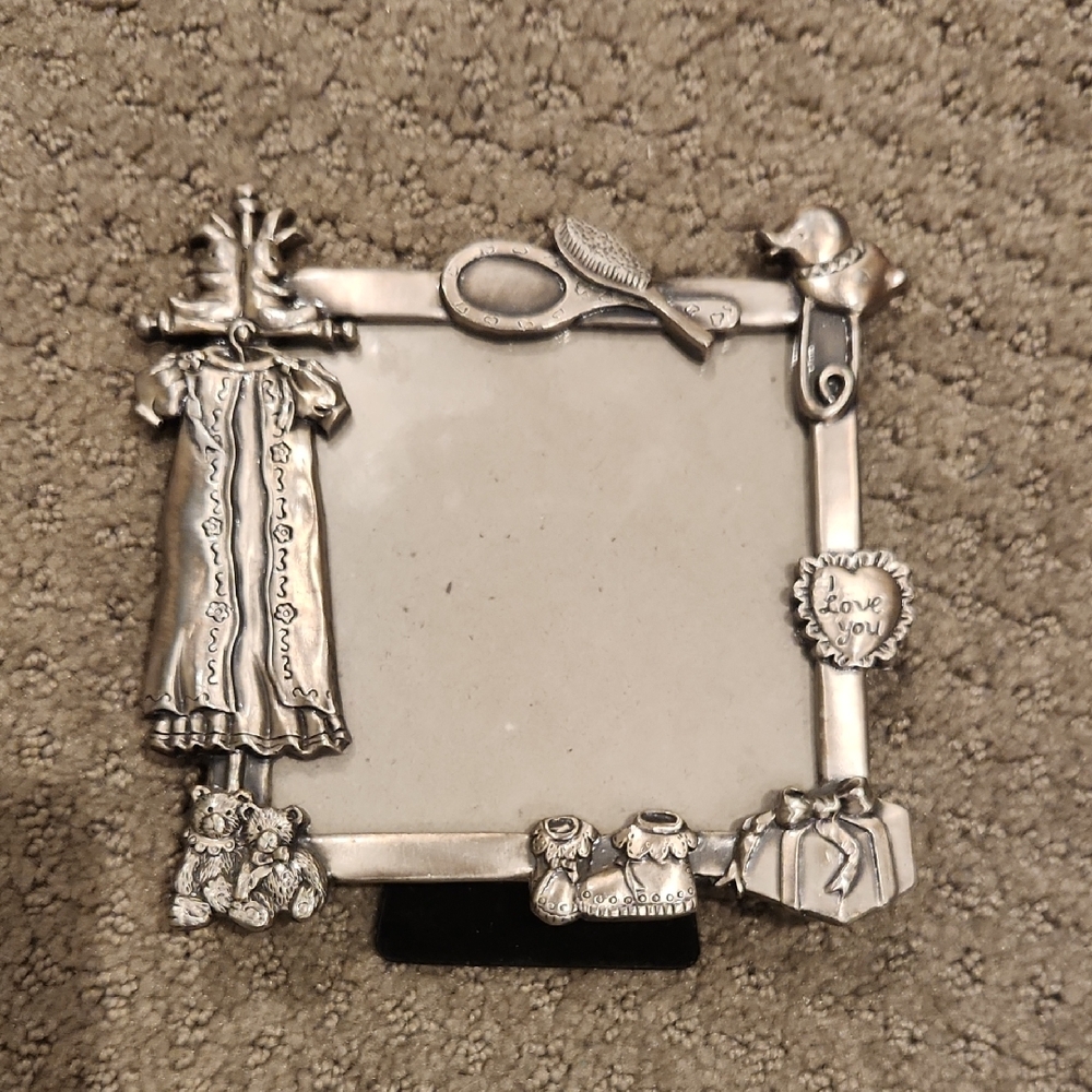 Silver Decorative Photo Frame " I LOVE YOU" PEWTER?